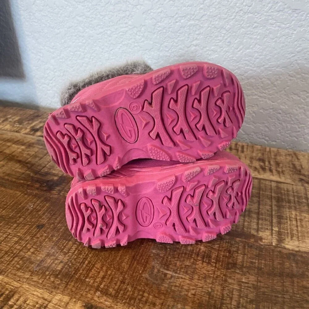 C9 Champion Toddler Girls Size 6 Pink Faux Fur Winter Snow Boots Thermolite